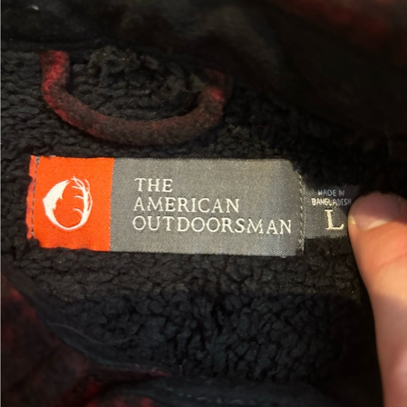 The American Outdoorsman Flannel Jacket with Sherpa Lined Size L - Picture 3 of 3